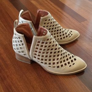 Jeffrey Campbell Taggart Booties Beige Tan Color